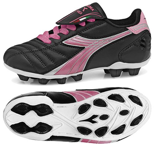 Diadora Forza MD JR Soccer Cleats - Black/Pink