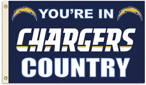NFL You're in Chargers Country 3' x 5' Flag