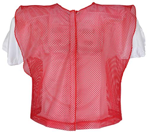 Adult-White Deluxe Football Scrimmage Vest-EA