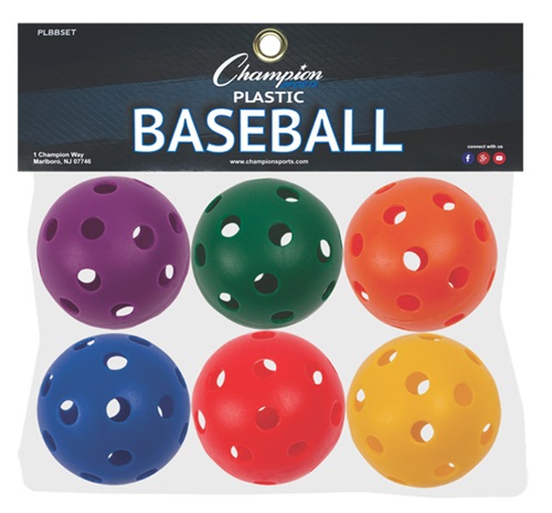 Champion Plastic 9" Baseballs Set of 6