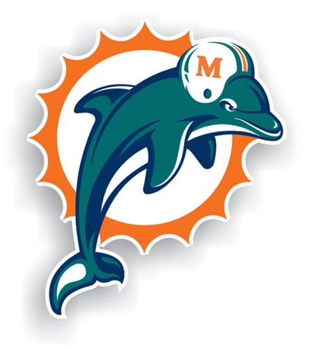 NFL Miami Dolphins Logo 12" Die Cut Car Magnet