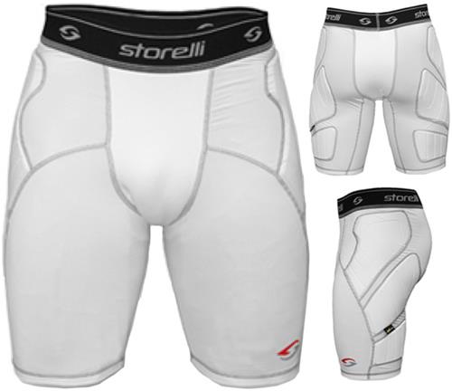 Storelli Sports BodyShield White Slider Shorts