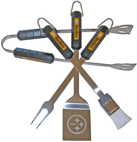 NFL Pittsburgh Steelers 4 Piece BBQ Grilling Set