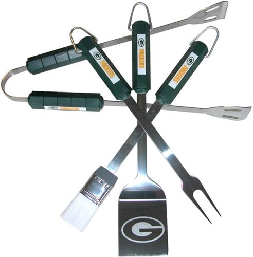 NFL Green Bay Packers 4 Piece BBQ Grilling Set