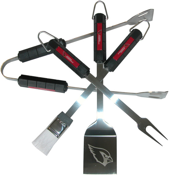 NFL Arizona Cardinals 4 Piece BBQ Grilling Set Fan Gear