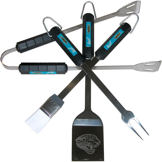 NFL Jacksonville Jaguars 4 Piece BBQ Grilling Set