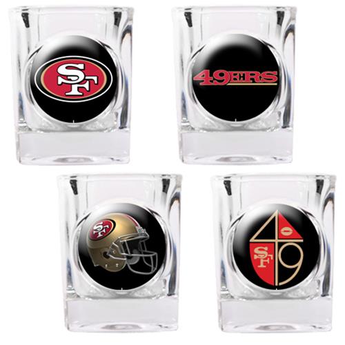NFL San Francisco 49ers 4 Piece Shot Glass Set