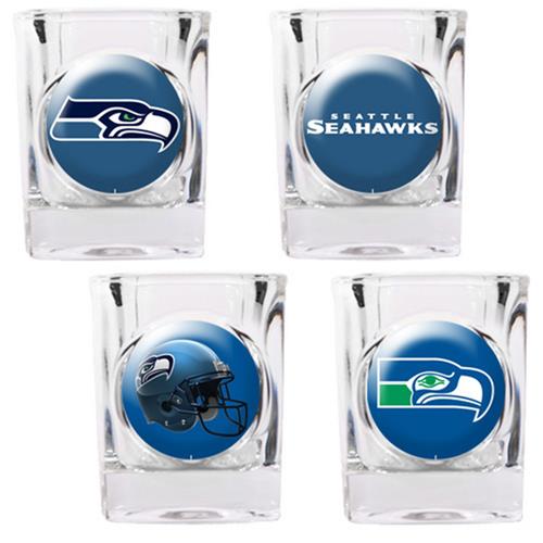 NFL Seattle Seahawks 4 Piece Shot Glass Set