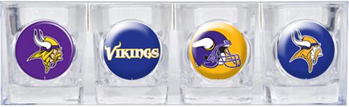 NFL Minnesota Vikings 4 Piece Shot Glass Set