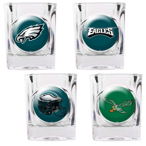 NFL Philadelphia Eagles 4 Piece Shot Glass Set