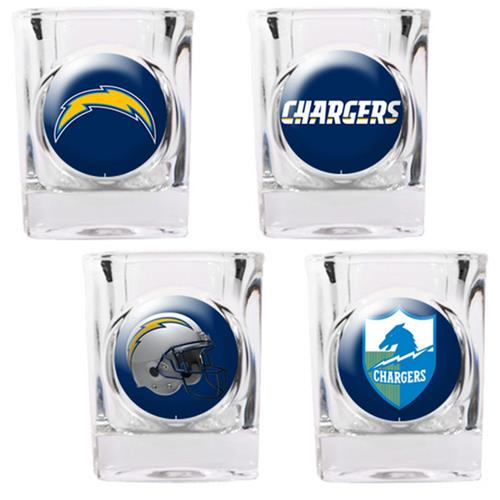 NFL L.A. Chargers 4 Piece Shot Glass Set