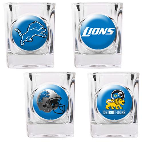 NFL Detroit Lions 4 Piece Shot Glass Set