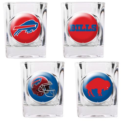 NFL Buffalo Bills 4 Piece Shot Glass Set
