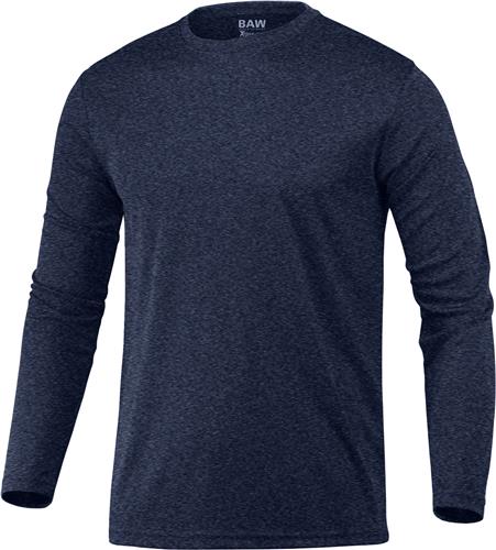 Baw Long Sleeve Xtreme-Tek Heather T-Shirts. Printing is available for this item.