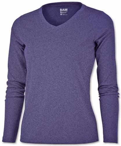 Baw Ladies Long Sleeve Xtreme-Tek Heather T-Shirts