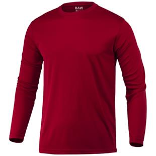 BAW Men's Long Sleeve Xtreme-Tek T-shirts Red S