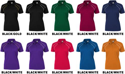 Baw Ladies SS Dual Line Cool-Tek Polo Shirts. Printing is available for this item.