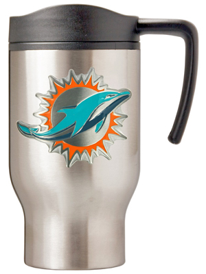 NFL Miami Dolphins Stainless Steel Travel Mug