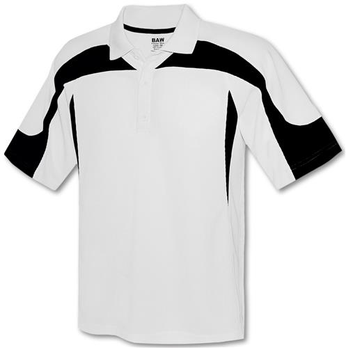 Baw Men's SS White Body Eagle Cool-Tek Polo Shirts. Printing is available for this item.