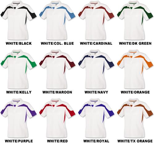 Baw Ladies SS White Body Eagle Cool-Tek Polo Shirt. Printing is available for this item.