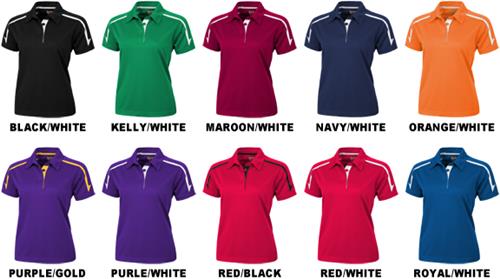 Baw Ladies Short Sleeve Infinity Cool-Tek Polos. Printing is available for this item.