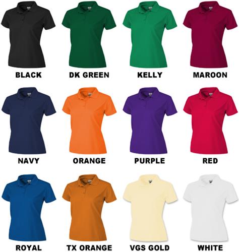Baw Ladies Short Sleeve Solid Cool-Tek Polo Shirts. Printing is available for this item.