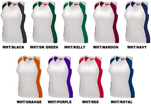 Ladies Sleeveless Cotton Look Cool-Tek Shirts. Printing is available for this item.