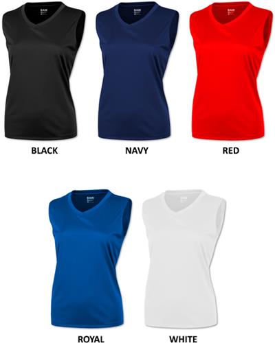 Baw Ladies Sleeveless Extreme-Tek Shirts. Printing is available for this item.