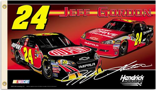 NASCAR Jeff Gordon #24 2-Sided 3' x 5' Flag