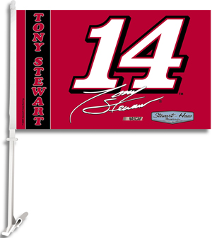 NASCAR Tony Stewart #14 2-Sided 11" x 18" Car Flag
