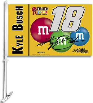 NASCAR Kyle Busch #18 2-Sided 11" x 18" Car Flag