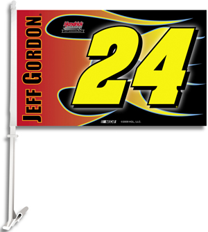 NASCAR Jeff Gordon #24 2-Sided 11" x 18" Car Flag