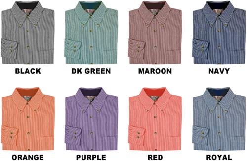 Baw Men's LS Classic Stripe Gingham Woven Shirts