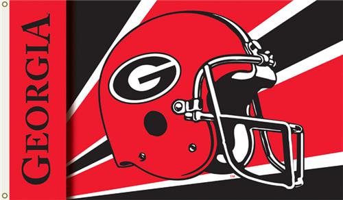 COLLEGIATE Georgia Bulldogs Helmet 3' x 5' Flag