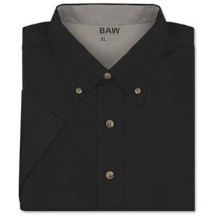 Baw Men's Short Sleeve Twill Woven Shirts