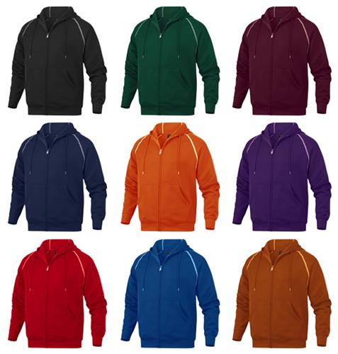 Baw Adult Full-Zip Hooded Sweatshirts. Decorated in seven days or less.