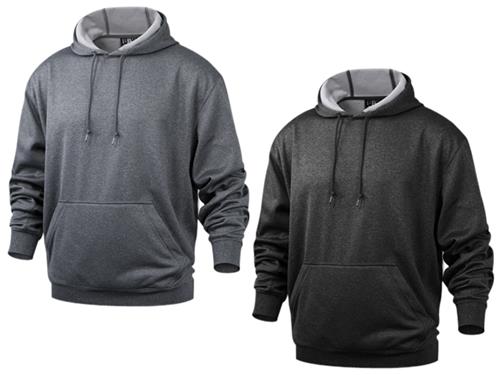 Baw Men's Heather Pullover Hooded Sweatshirts. Decorated in seven days or less.