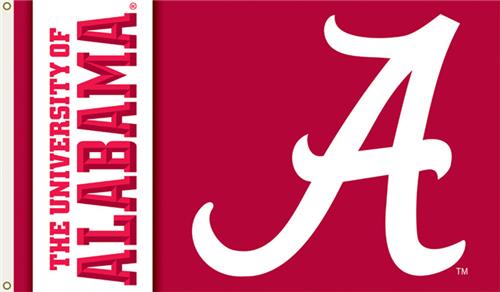 COLLEGIATE Alabama Script "A" 3' x 5' Flag