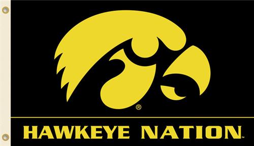 COLLEGIATE Iowa Hawkeye Nation 3' x 5' Flag