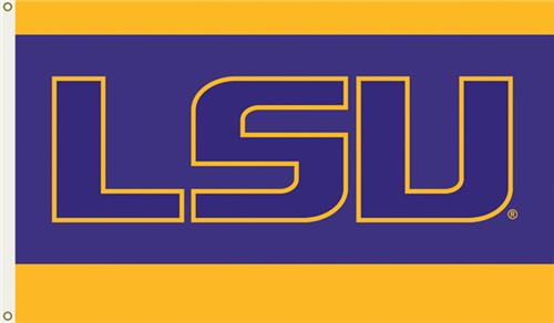 COLLEGIATE LSU Letters 3' x 5' Flag