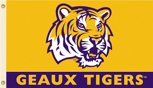 COLLEGIATE LSU Geaux Tigers 3' x 5' Flag