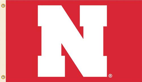 COLLEGIATE Nebraska Red w/Block "N" 3' x 5' Flag
