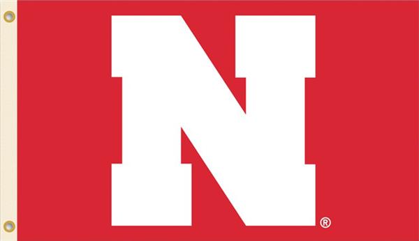 COLLEGIATE Nebraska Red w/Block "N" 3' x 5' Flag