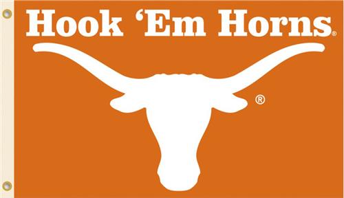 COLLEGIATE Texas Hook 'Em Horns 3' x 5' Flag