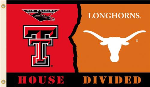 COLLEGIATE Texas Tech-Texas House Divided Flag