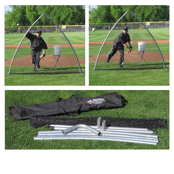 E34671 AScreen Portable Baseball Pitching Screens