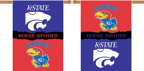 COLLEGIATE Kansas-Kansas St. House Divided Banner