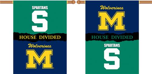 COLLEGIATE Michigan-Michigan St. Divided Banner