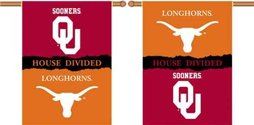 COLLEGIATE Oklahoma-Texas House Divided Banner