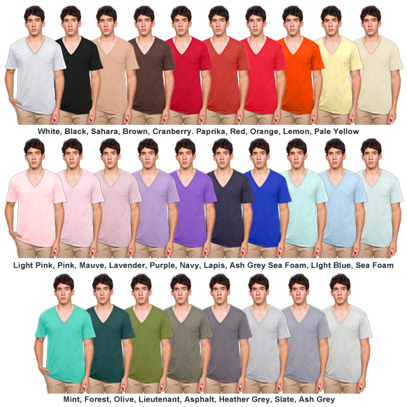 American Apparel Unisex Fine Jersey V-Neck T-Shirt - Soccer Equipment ...